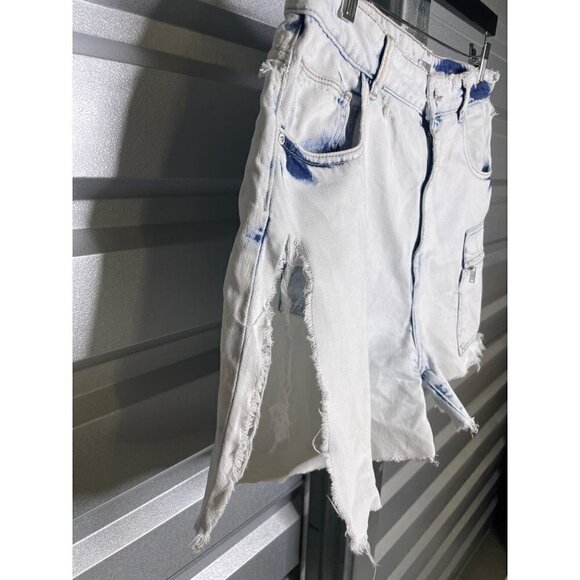 DL1961 Denim Hepburn High Rise Wide Leg Short Mystic Womens Size 32 - Picture 10 of 13